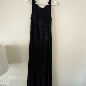 Spencer Alexis Black Floral Maxi Dress- Y2K